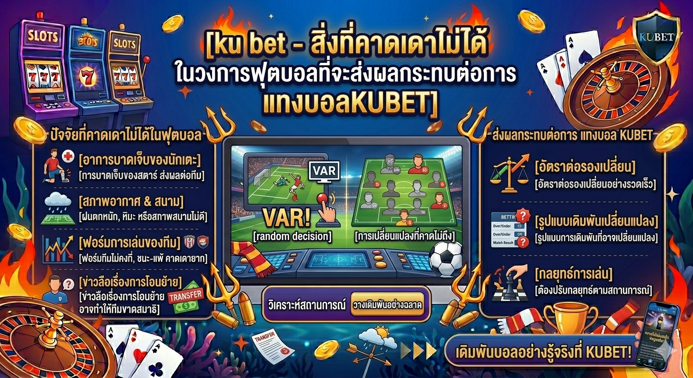 ku bet – สิ่งที่คาดเดาไม่ได้ในวงการฟุตบอลที่จะส่งผลกระทบต่อการ แทงบอลKUBET